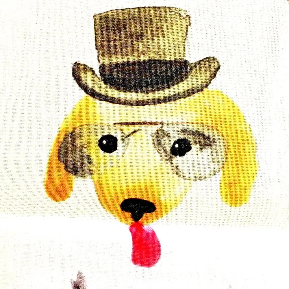 Sara LaTable Dog Dish Towel 18x28 Cotton Cute Funny Dogs Glasses Kitchen Decor‎